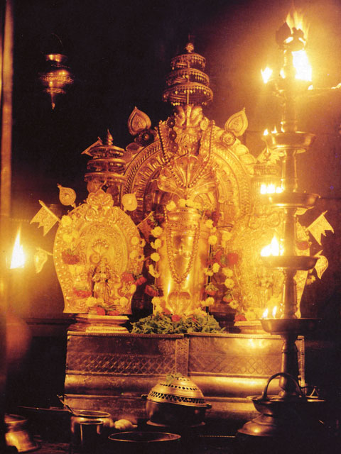 Horanadu Annapoorneshwari Temple. of the temple a Heggade,